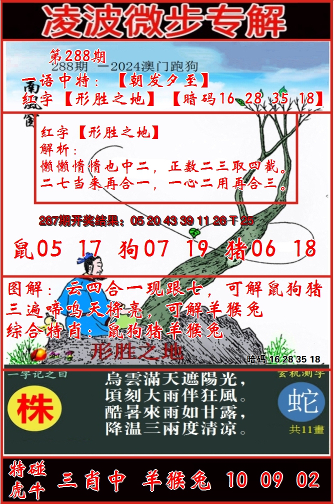 2024288期凌波微步