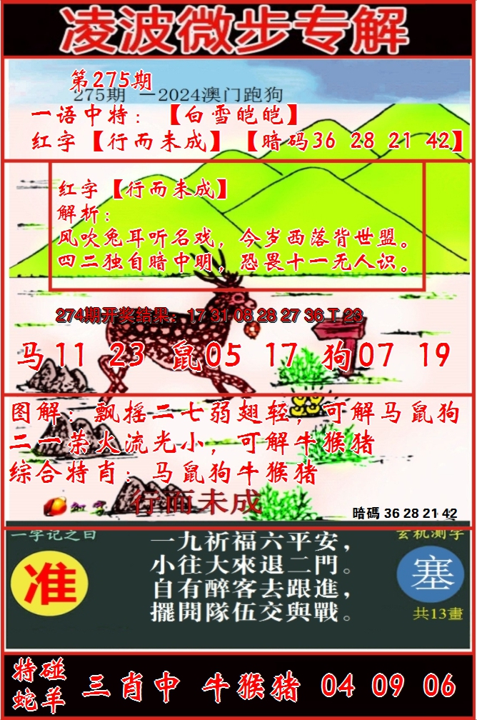 2024275期凌波微步
