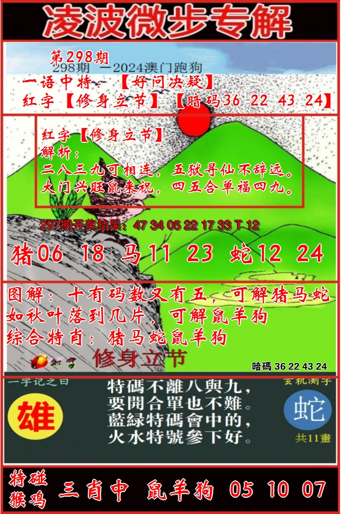 2024298期凌波微步