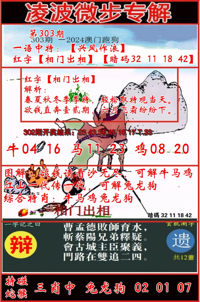 2024303期凌波微步