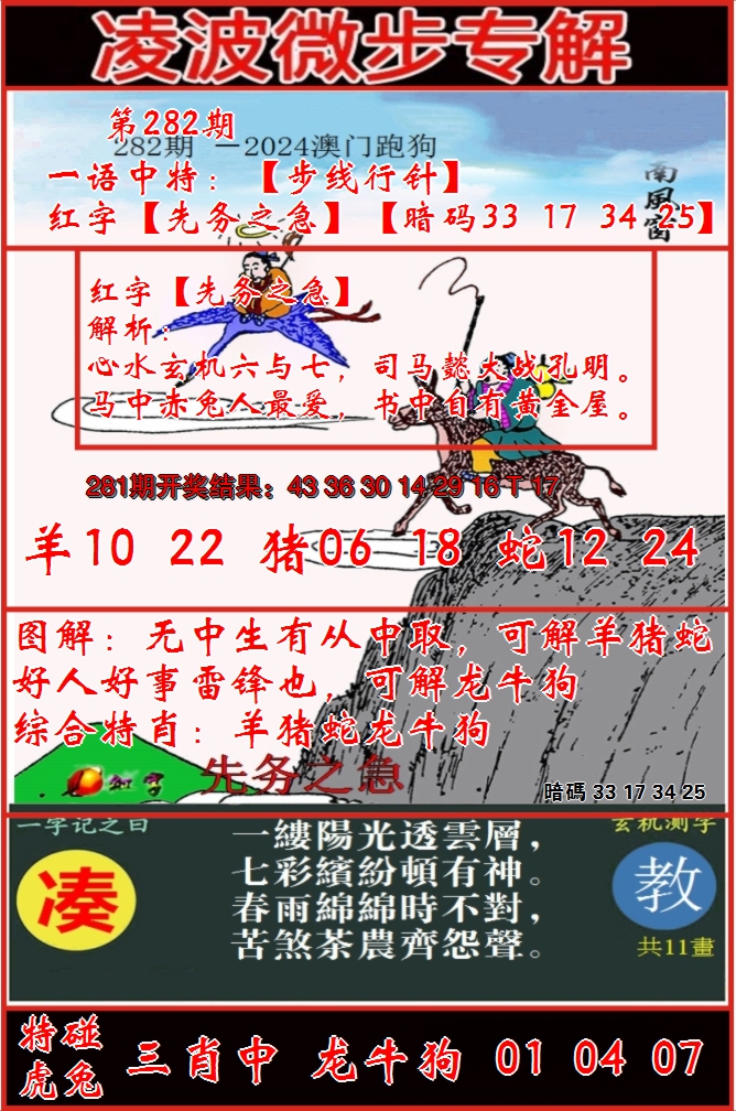 2024282期凌波微步