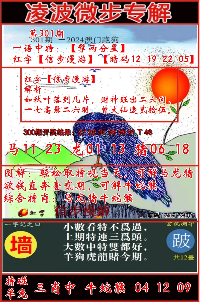 2024301期凌波微步
