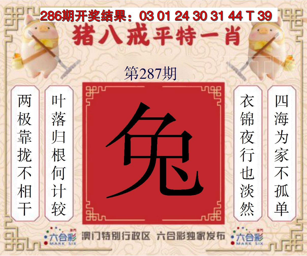 2024287期猪八戒平特一肖
