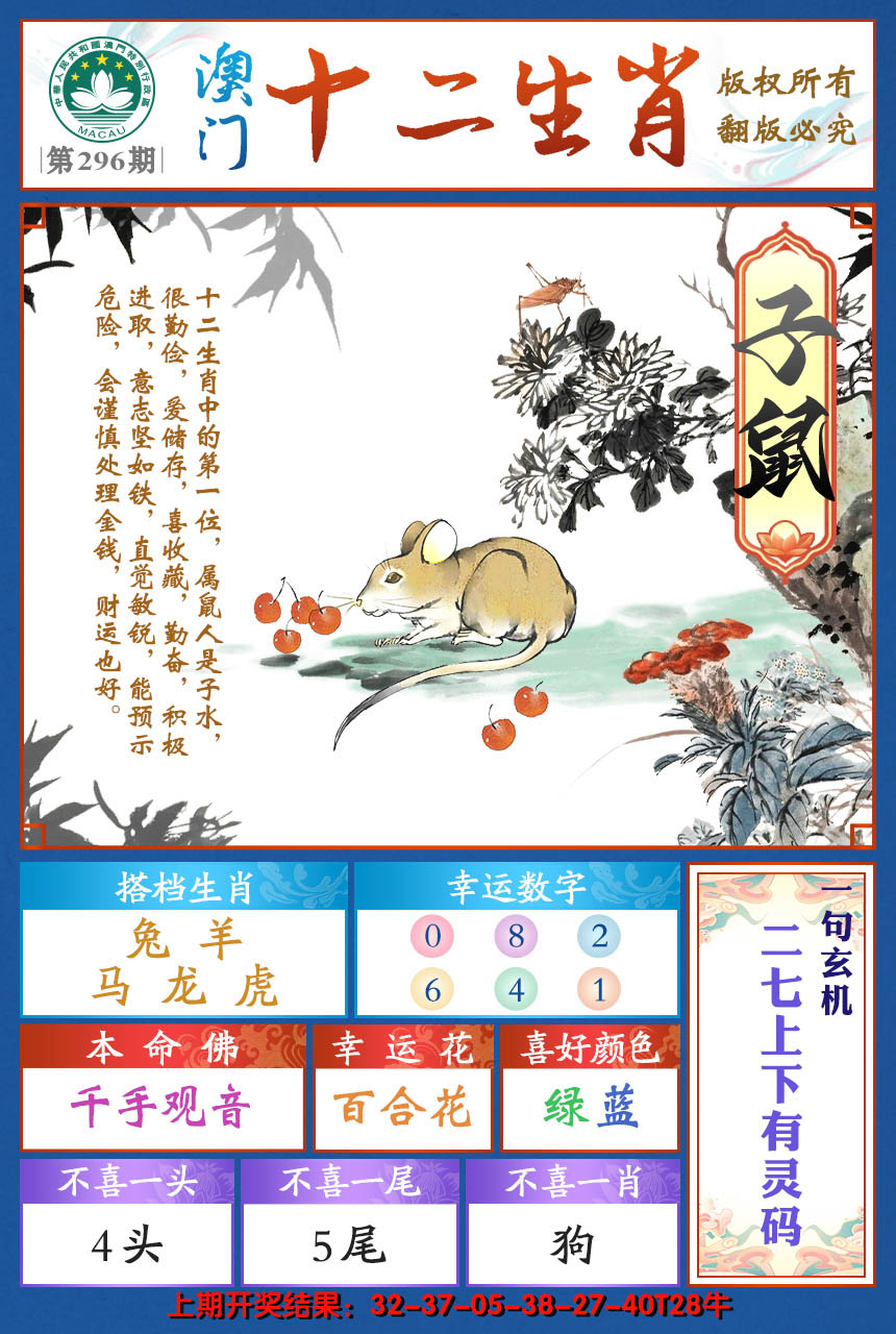 2024296期十二生肖