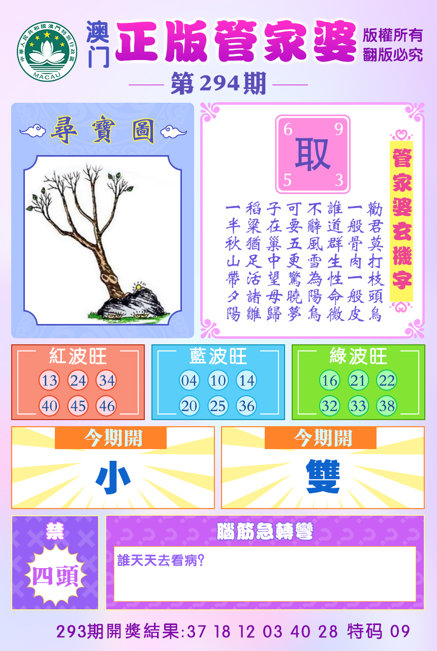 2024294期正版管家婆