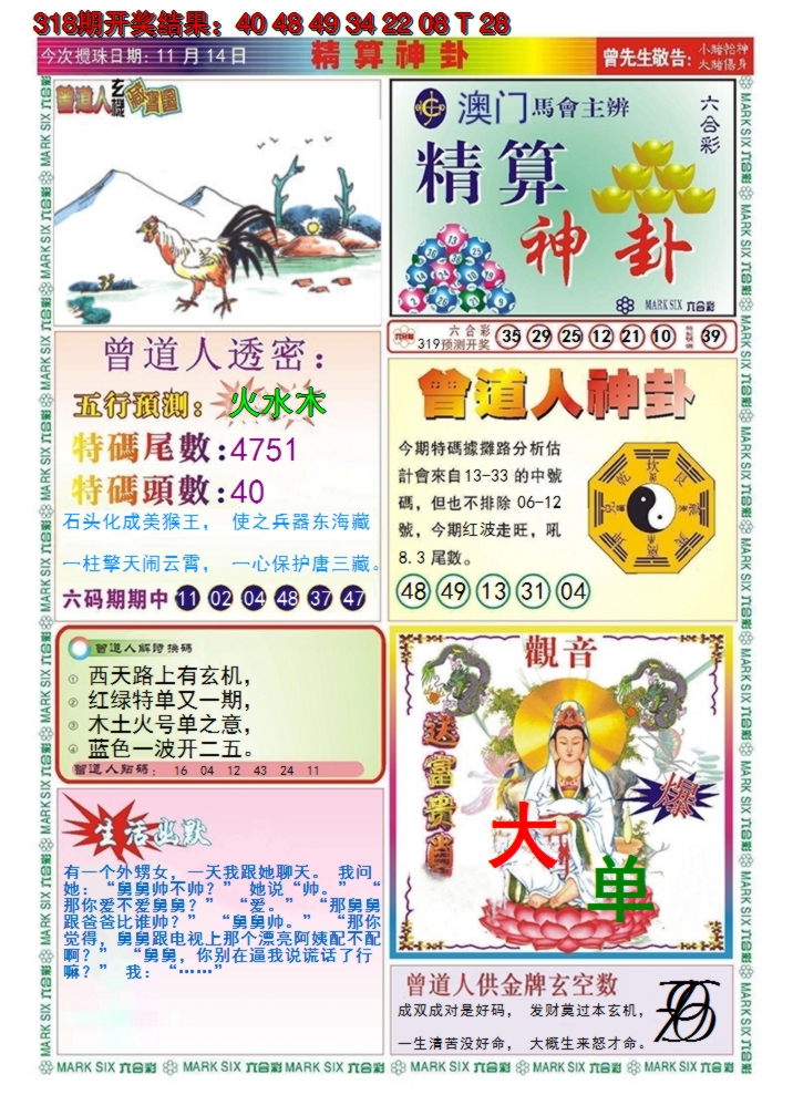 2024319期澳门精算神卦