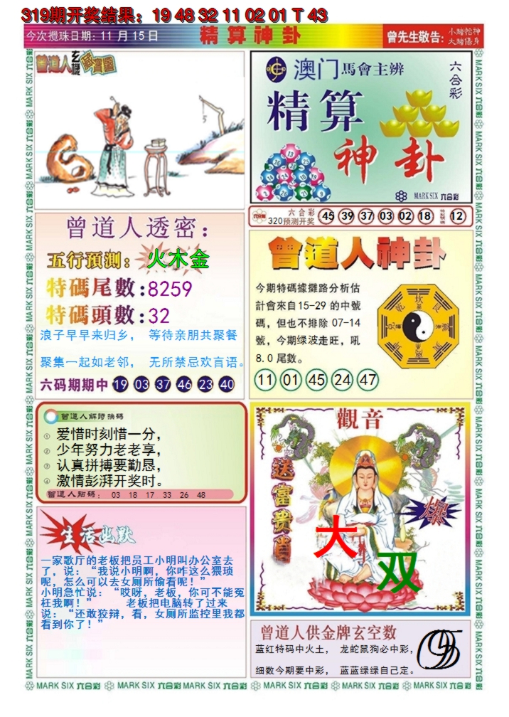 2024320期澳门精算神卦