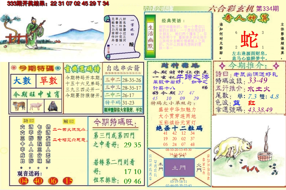 2024334期澳门六合玄机