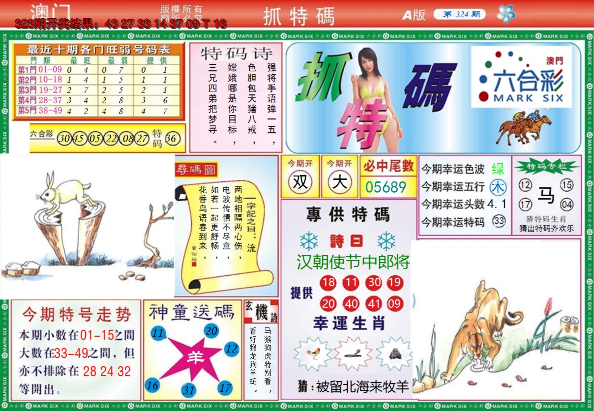 2024324期澳门抓特码A