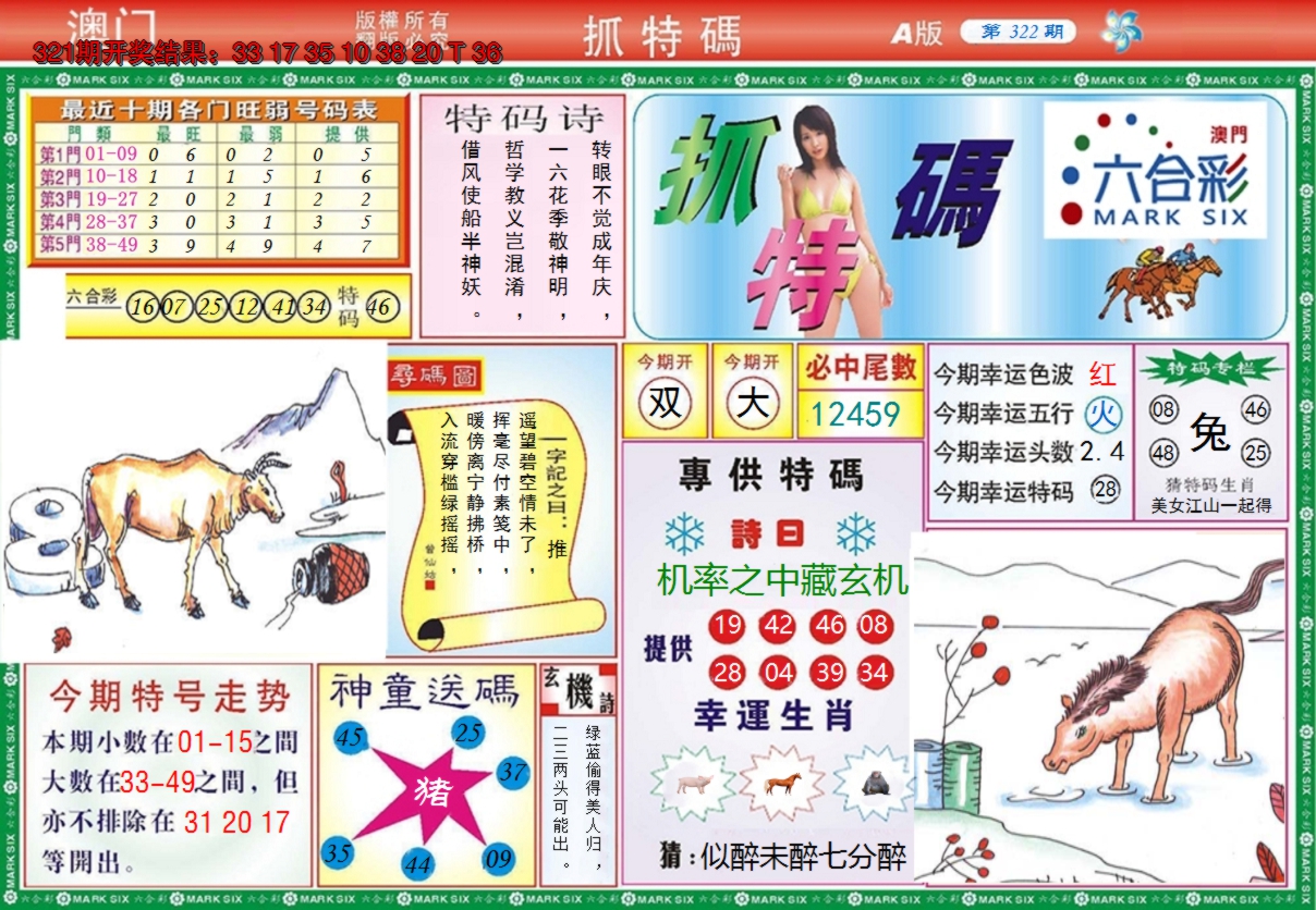 2024322期澳门抓特码A