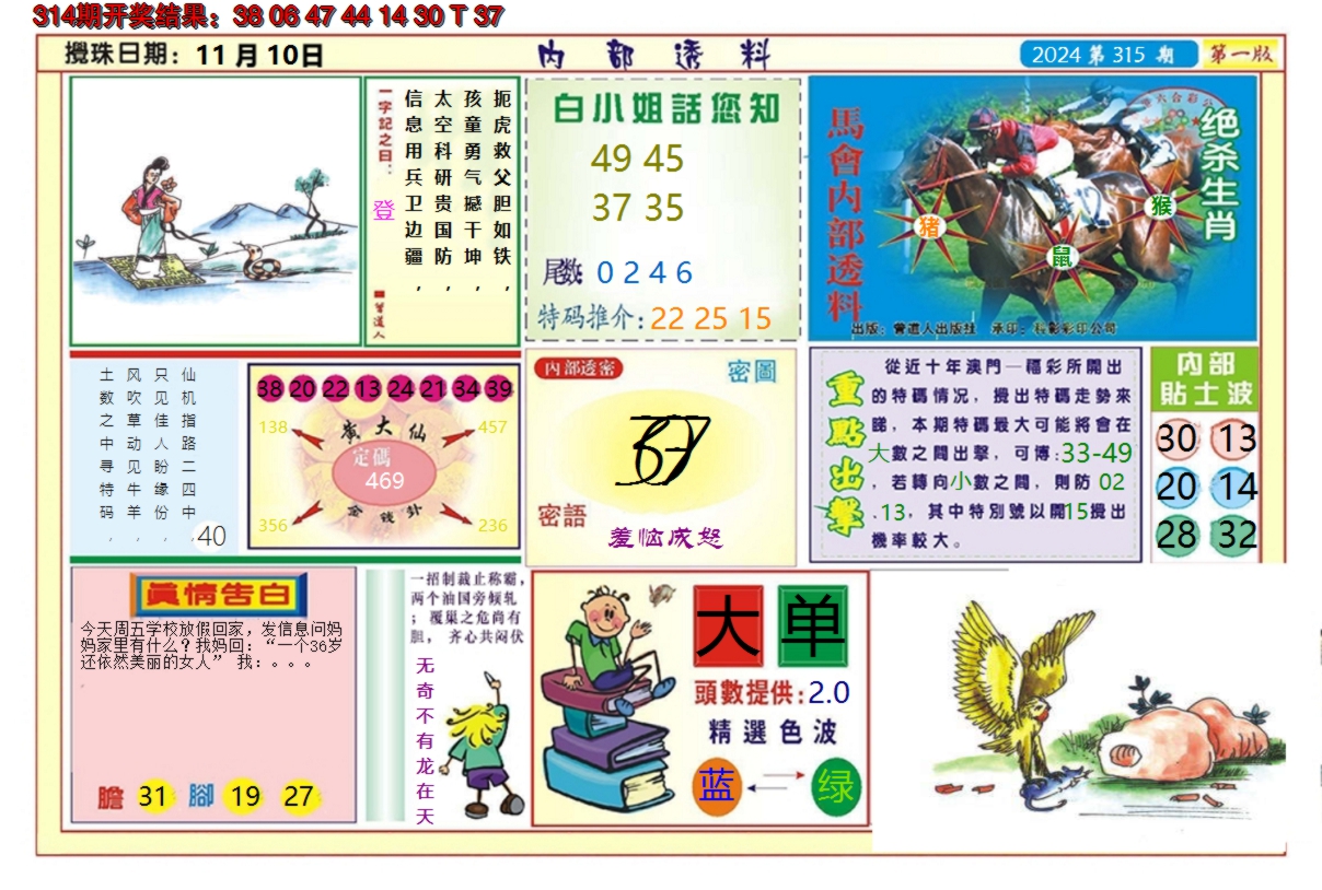 2024315期澳门内部透料A