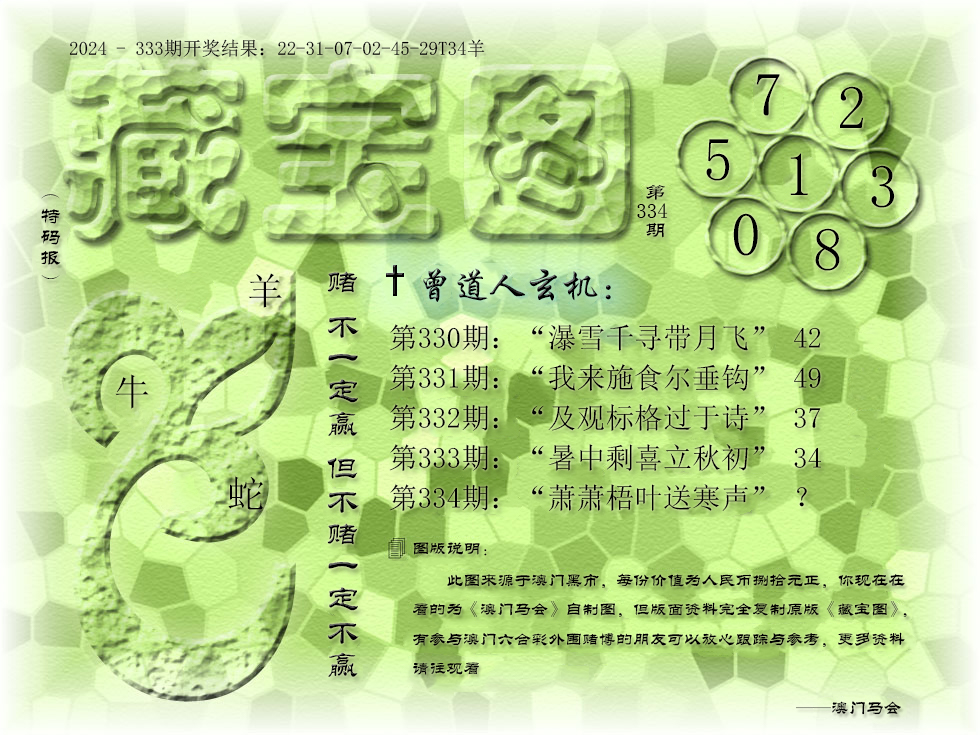 2024334期《藏宝图》