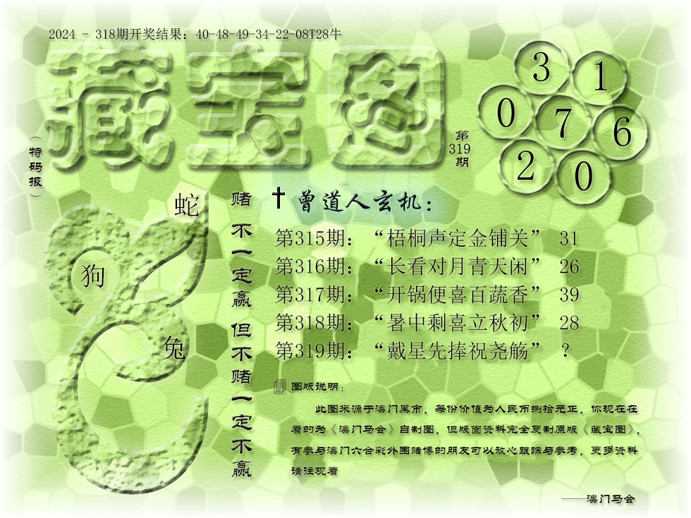 2024319期《藏宝图》