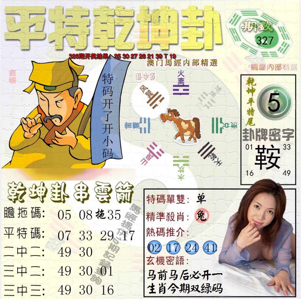 2024327期平特乾坤卦