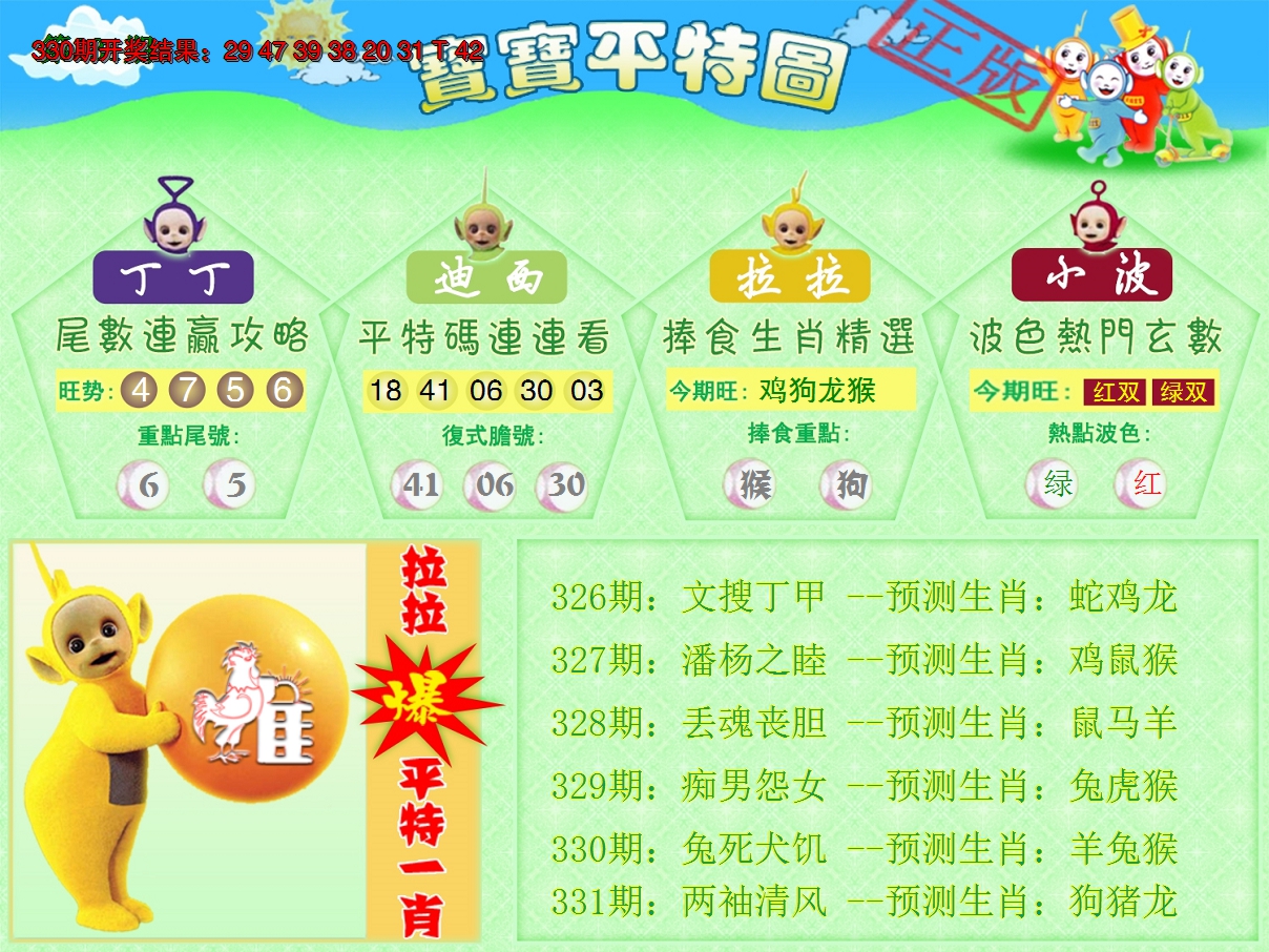 2024331期天线宝宝平特图