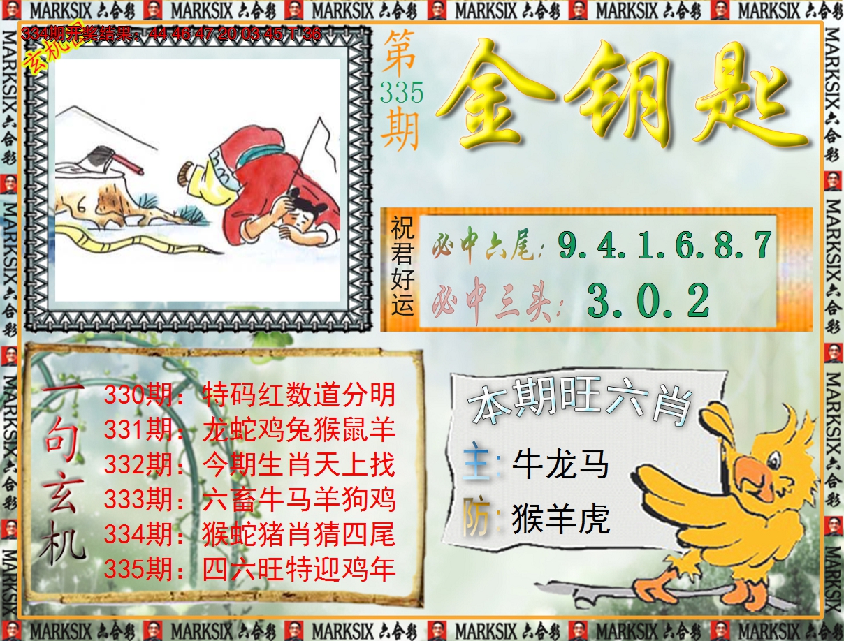 2024335期《澳门金钥匙》
