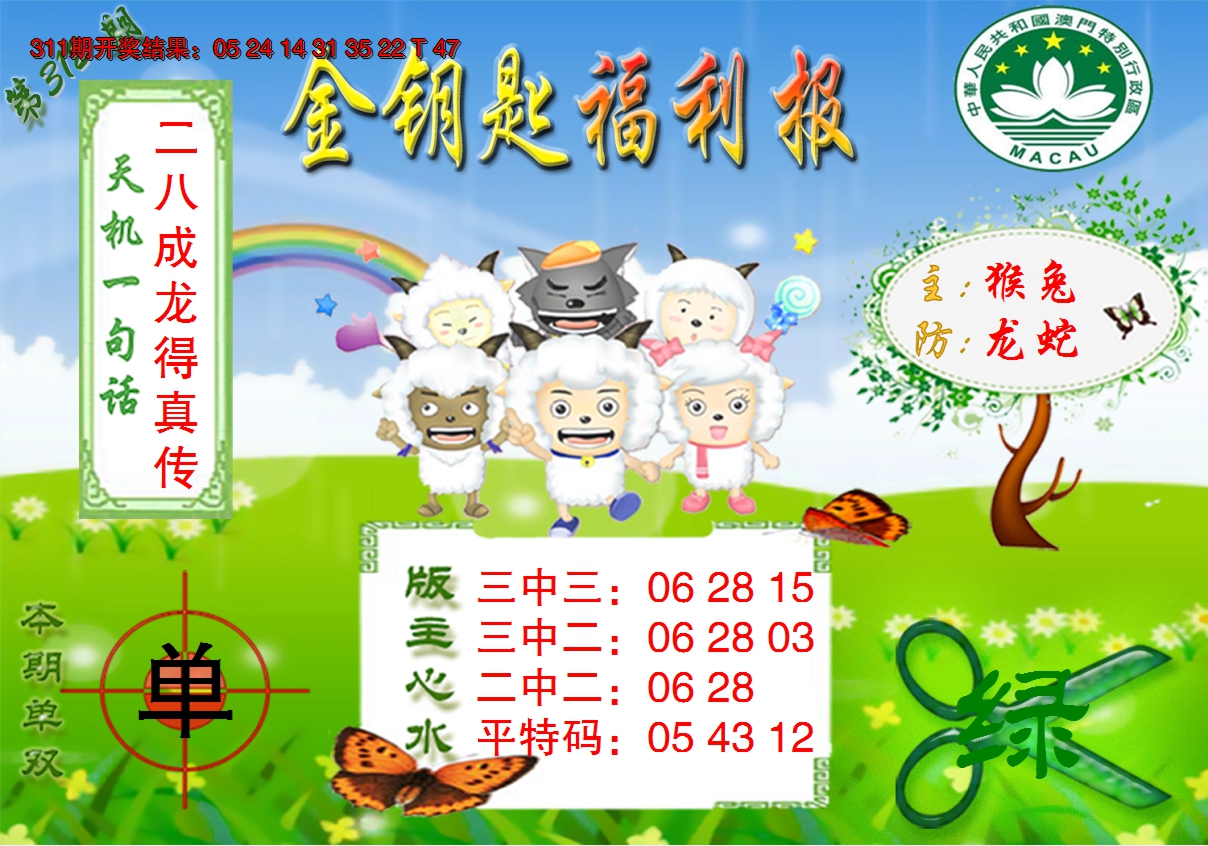 2024312期《金钥匙福利》