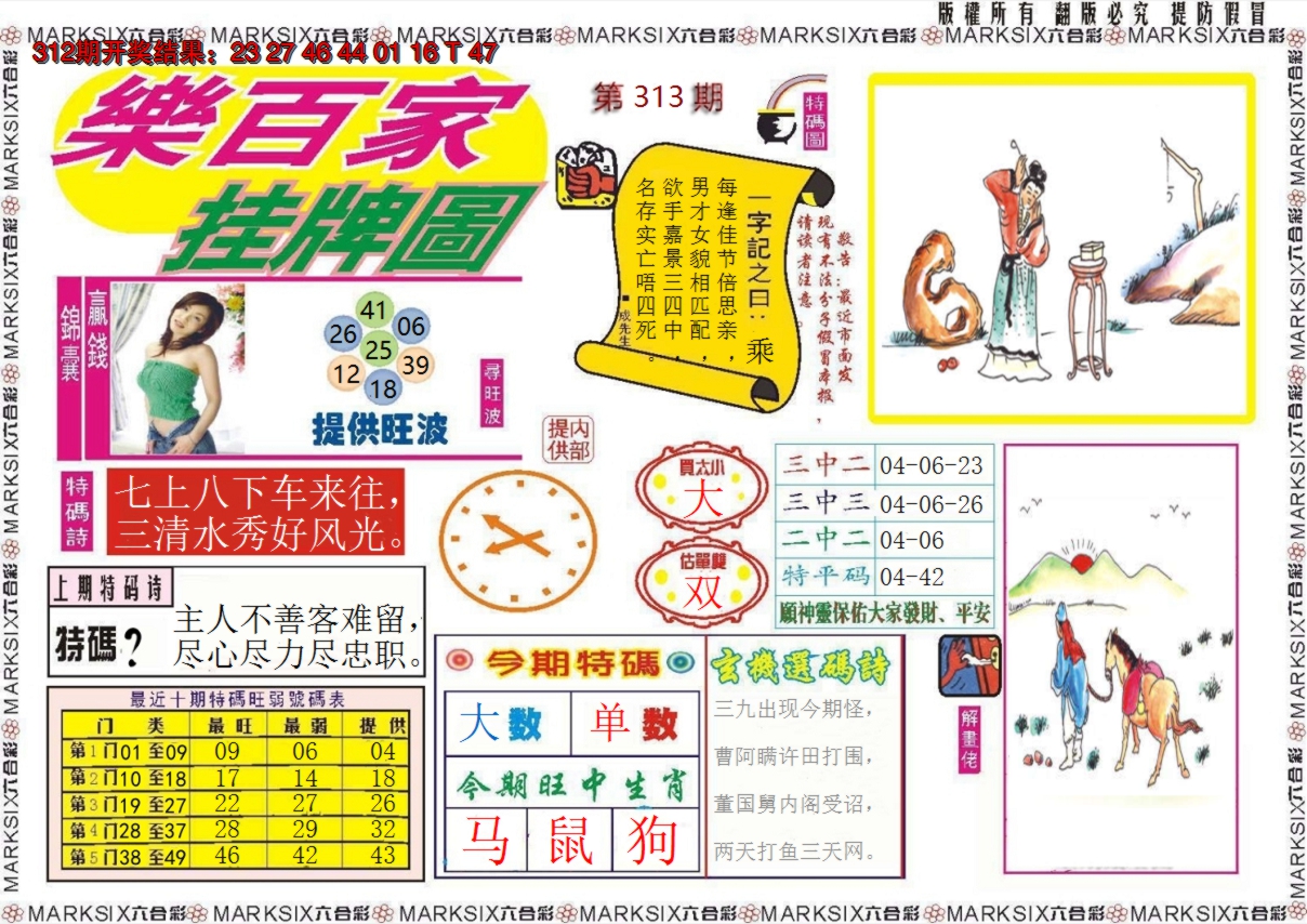 2024313期乐百家挂牌图