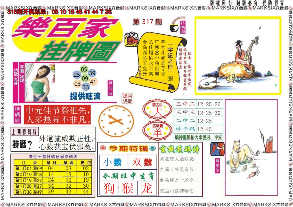 2024317期乐百家挂牌图