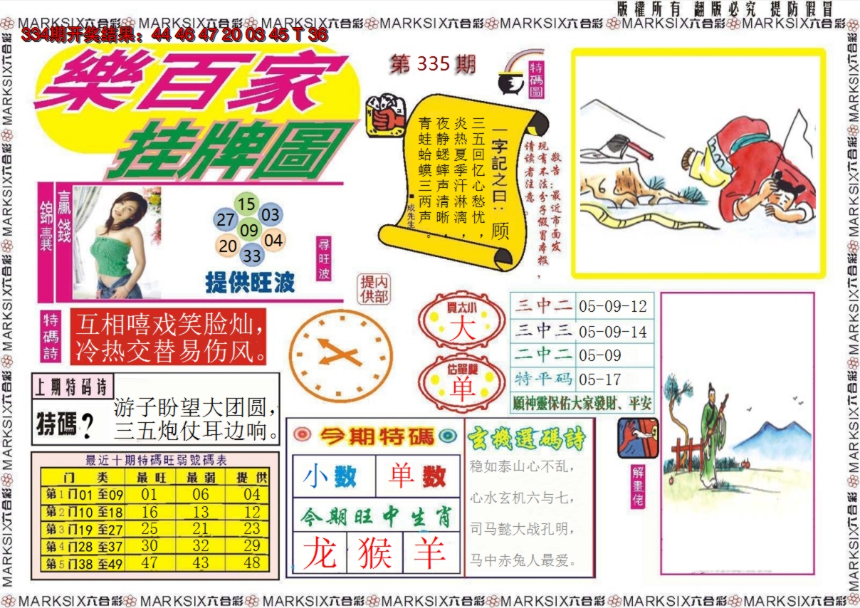 2024335期乐百家挂牌图
