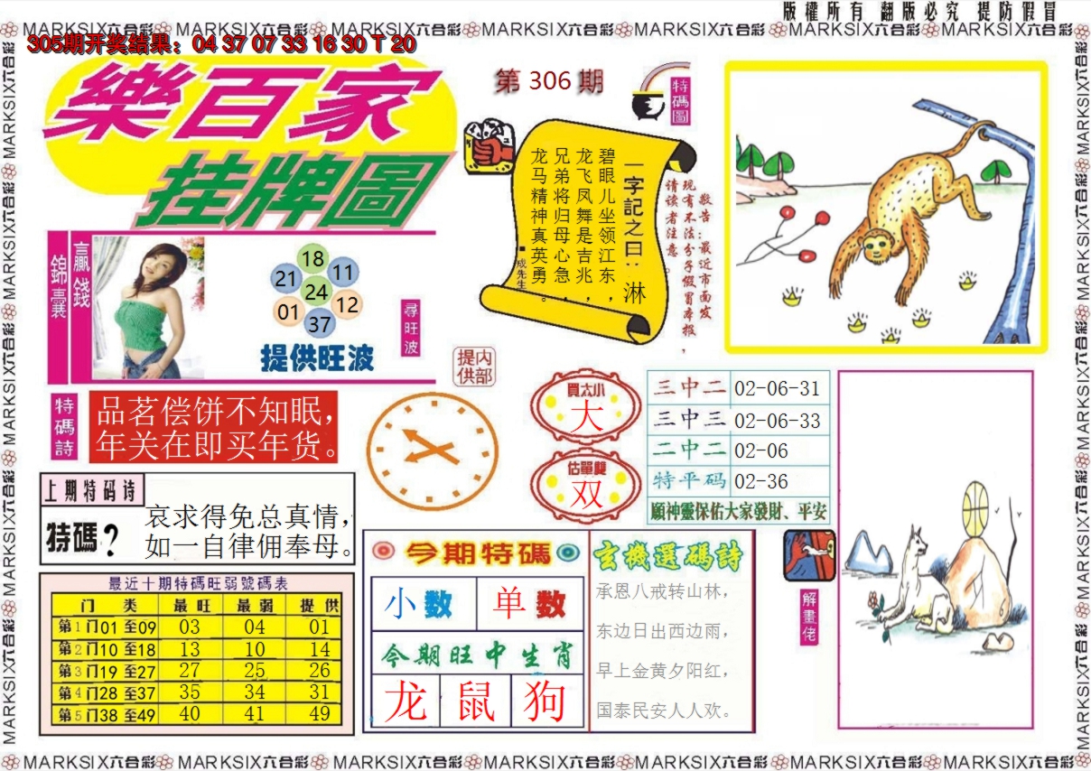 2024306期乐百家挂牌图