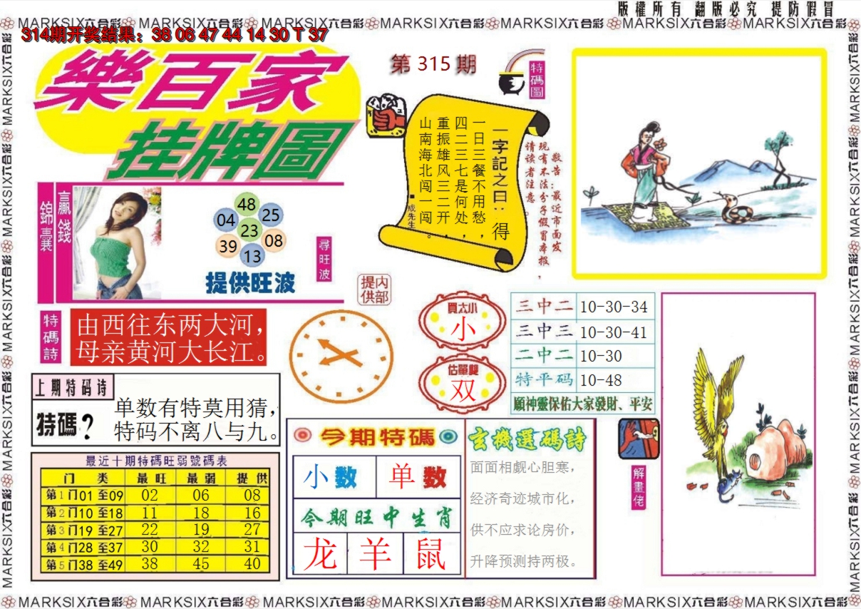 2024315期乐百家挂牌图