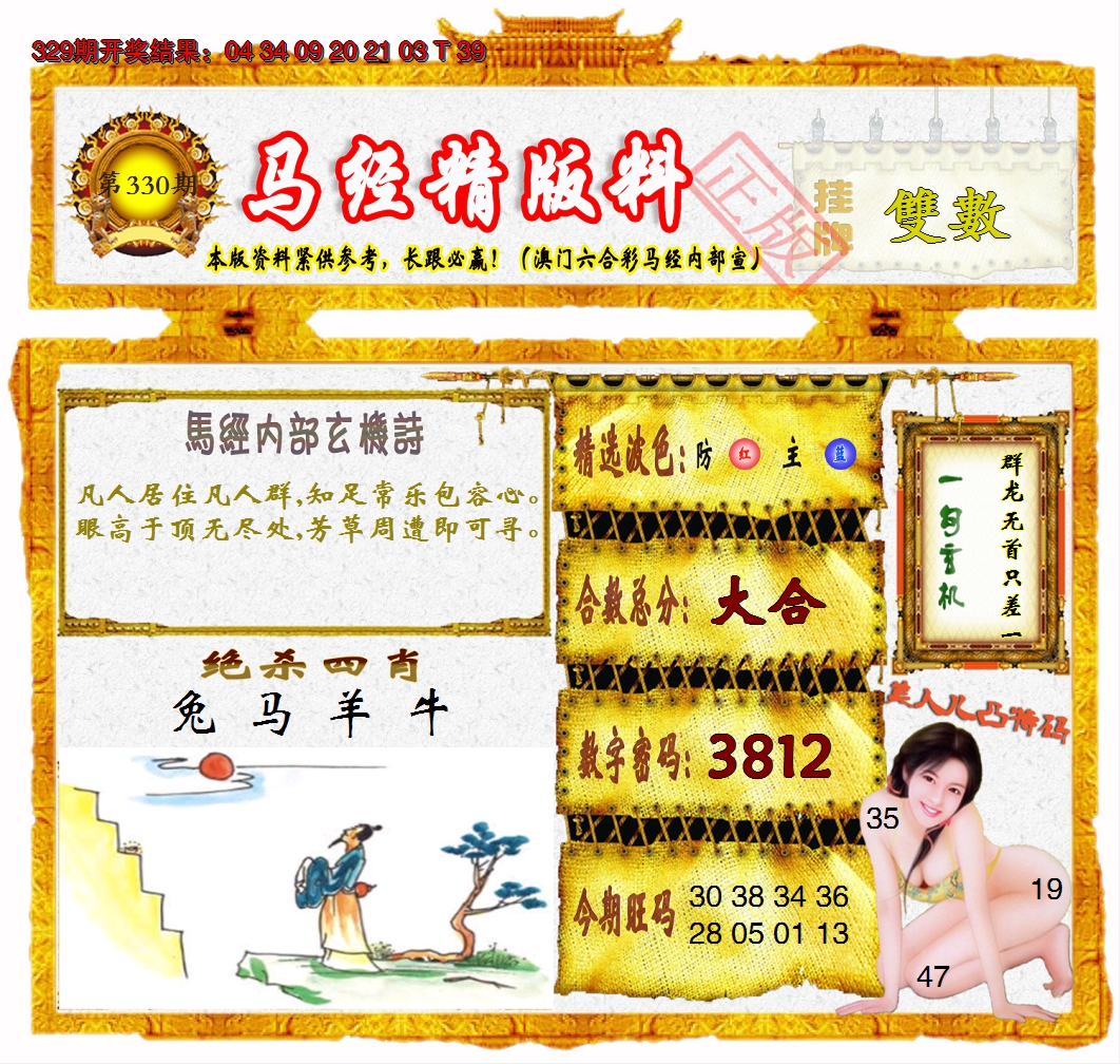 2024330期马经精版料