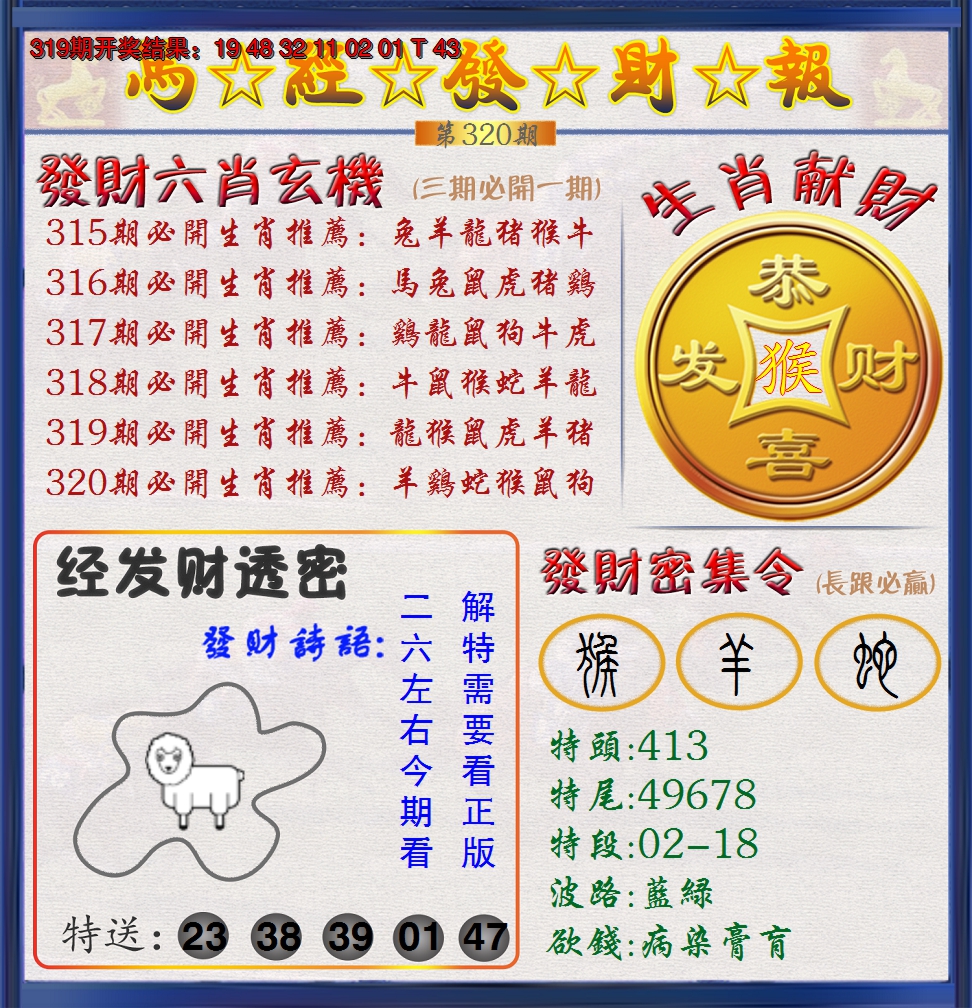 2024320期澳门发财报