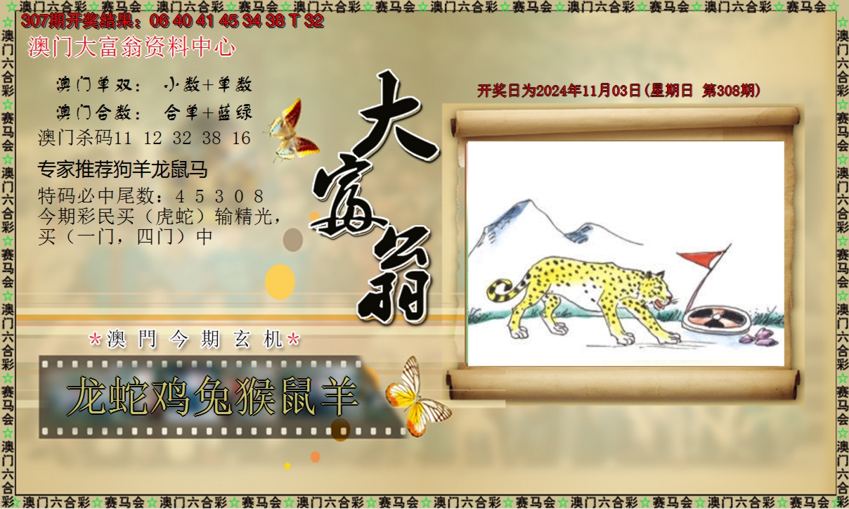 2024308期新大富翁