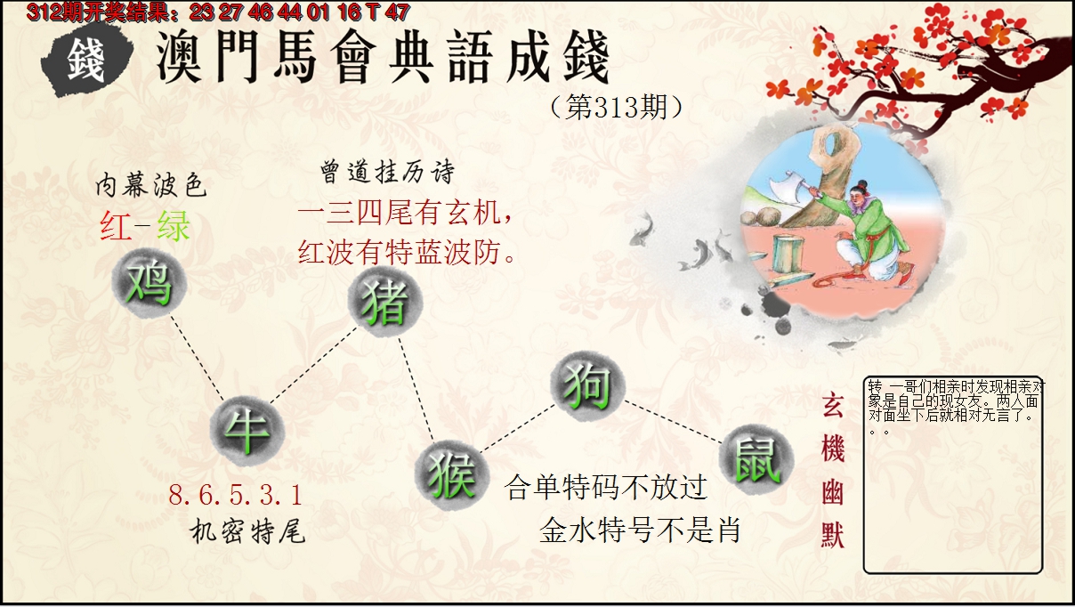 2024313期典语成钱