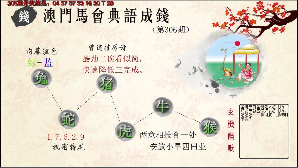 2024306期典语成钱