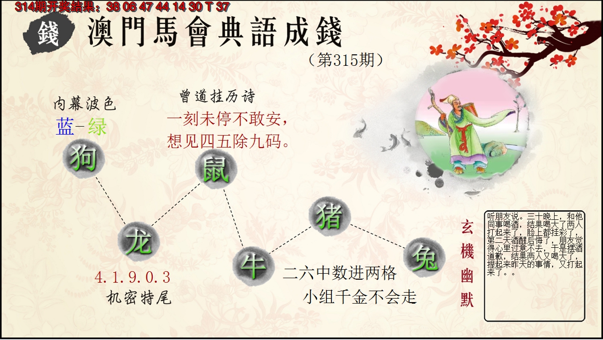 2024315期典语成钱