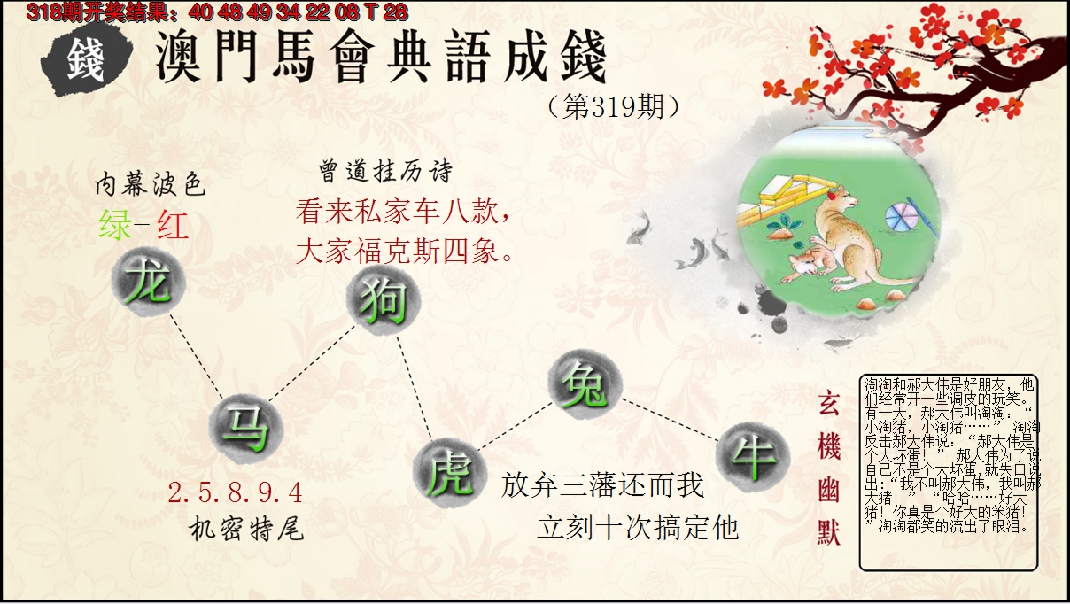 2024319期典语成钱