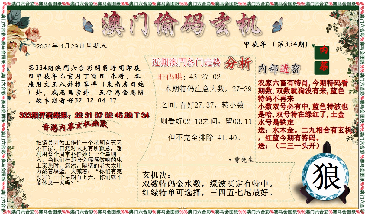 2024334期偷码玄机