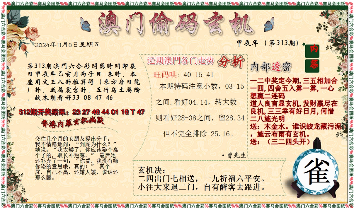2024313期偷码玄机
