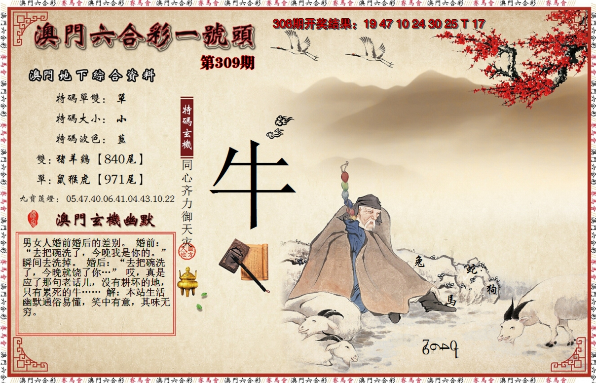 2024309期一号头