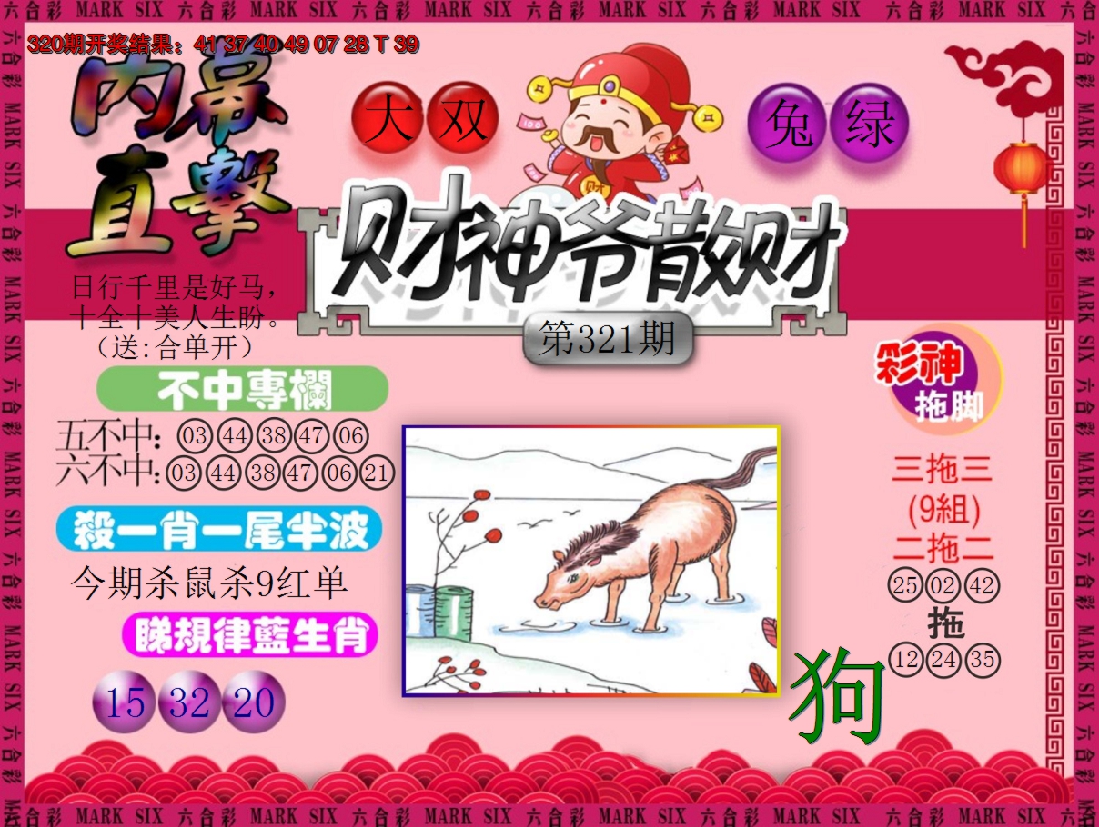 2024321期财神爷散财