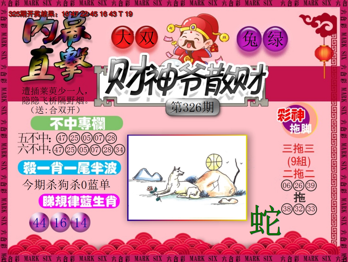 2024326期财神爷散财