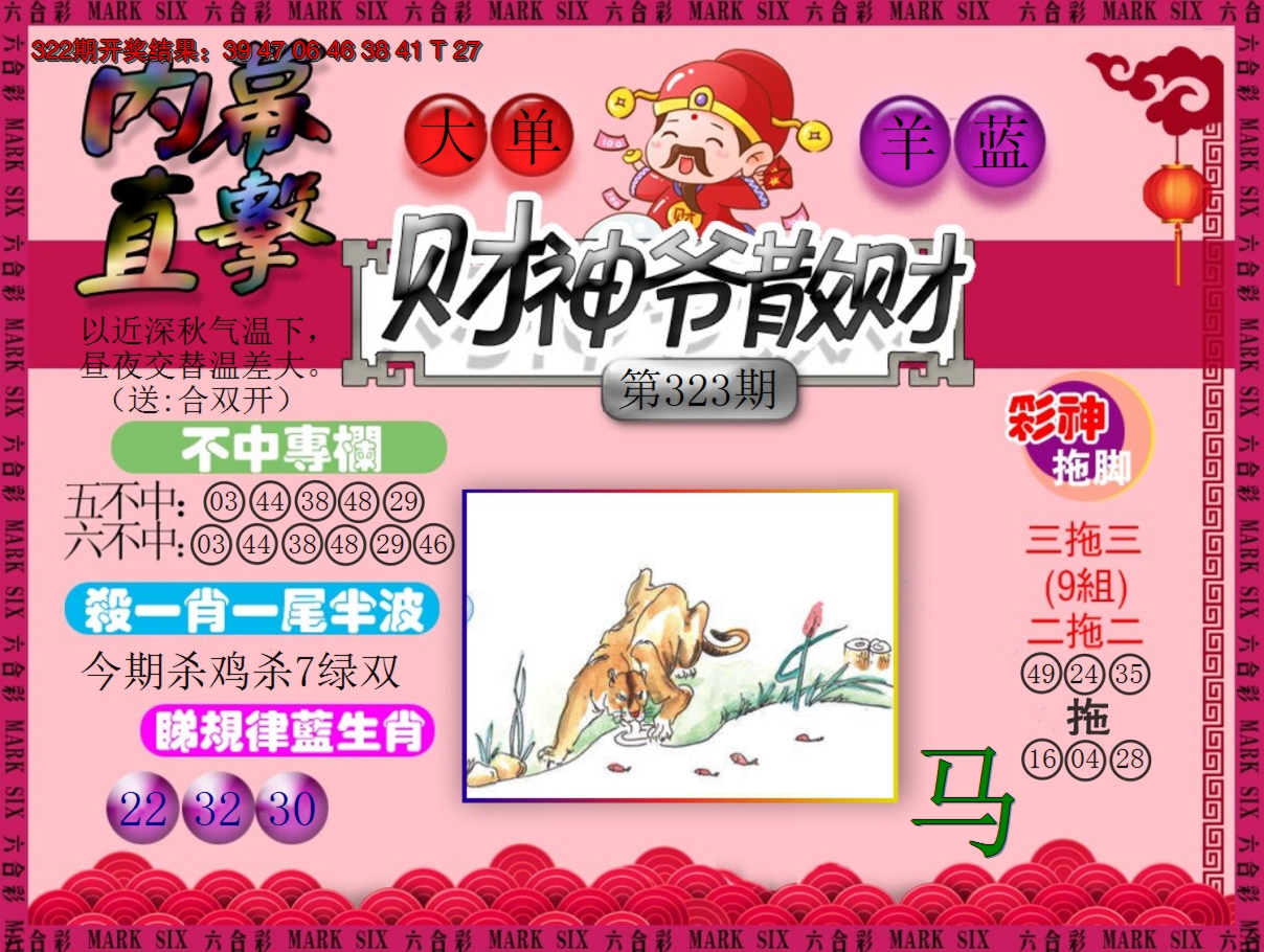 2024323期财神爷散财