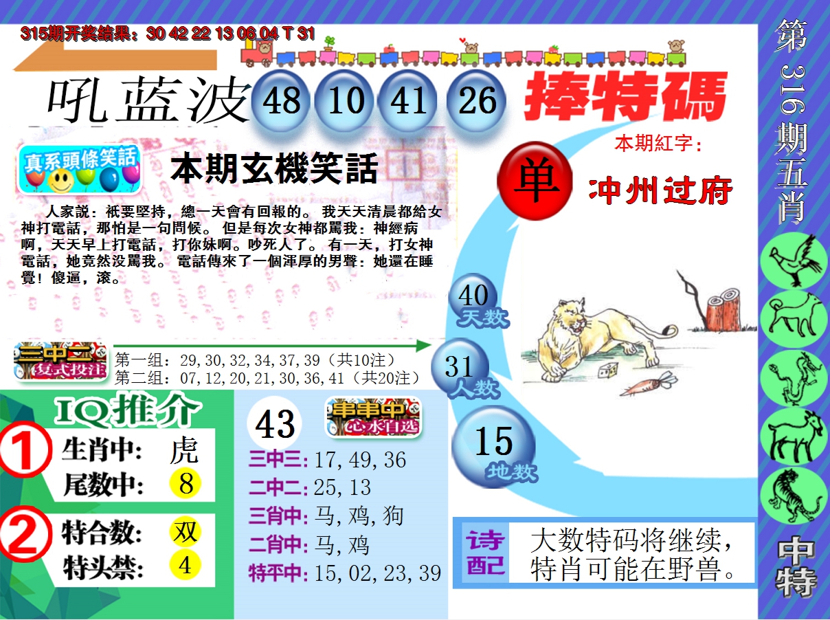 2024316期新特报