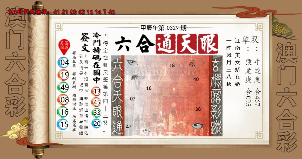 2024329期六合通天眼
