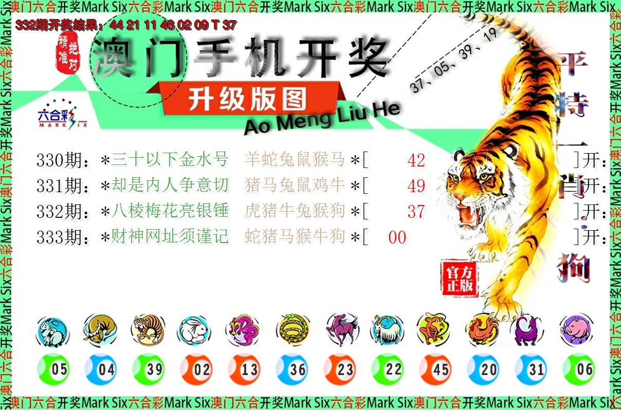 2024333期澳门开奖报