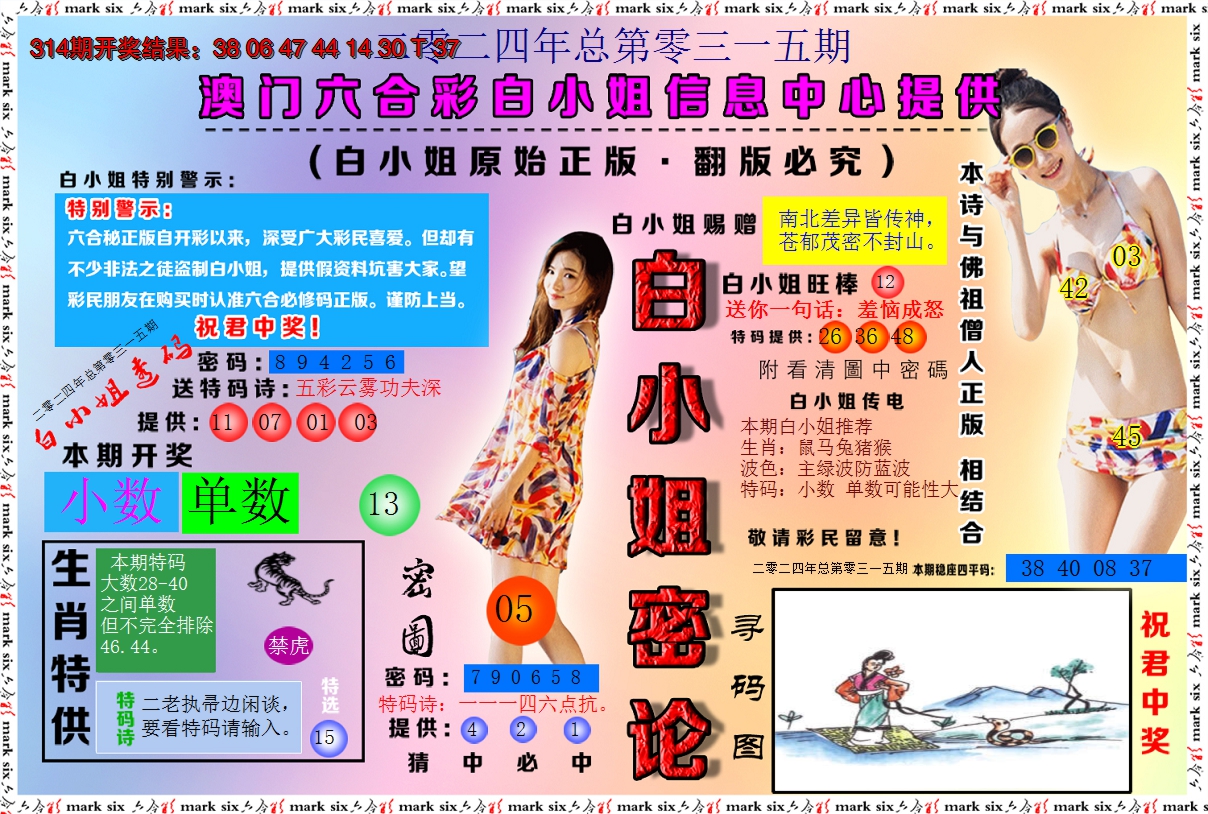 2024315期白小姐密论