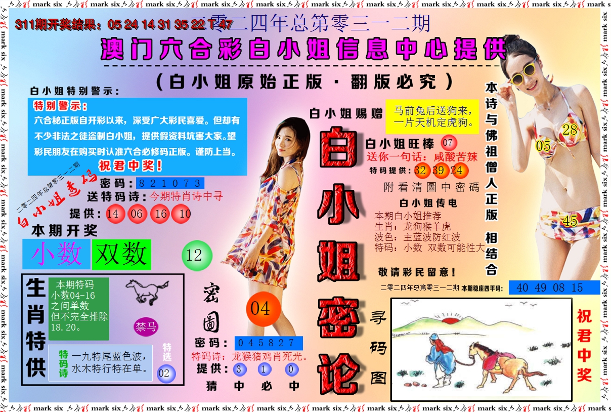 2024312期白小姐密论