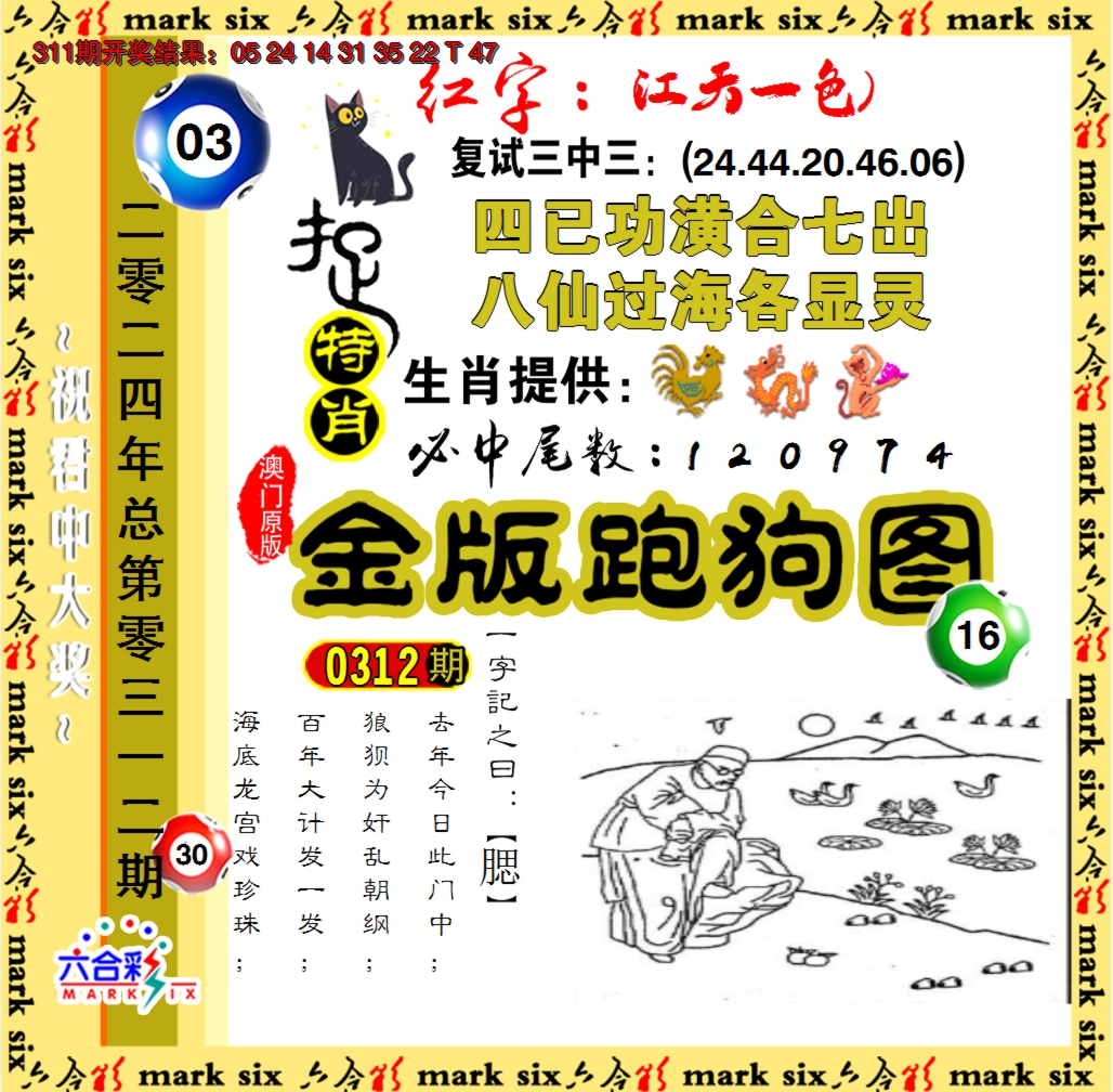 2024312期金版跑狗图