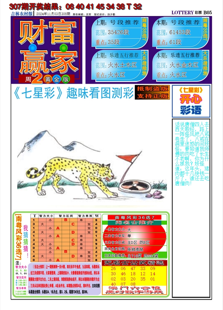 2024308期七星彩图A