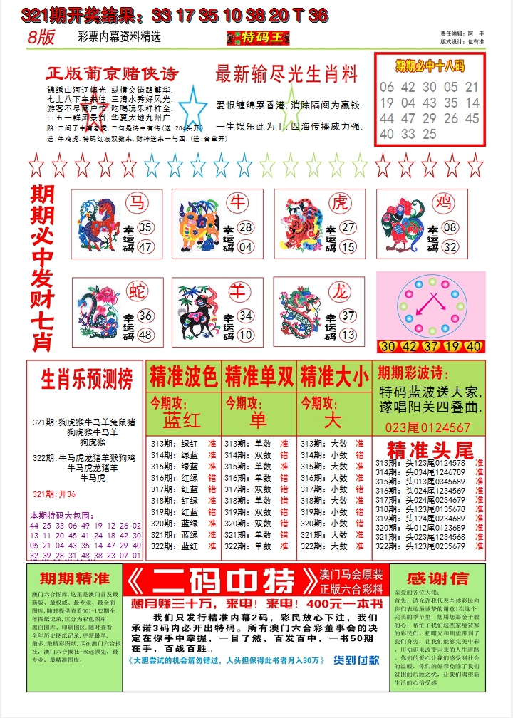 2024322期澳门特码王B
