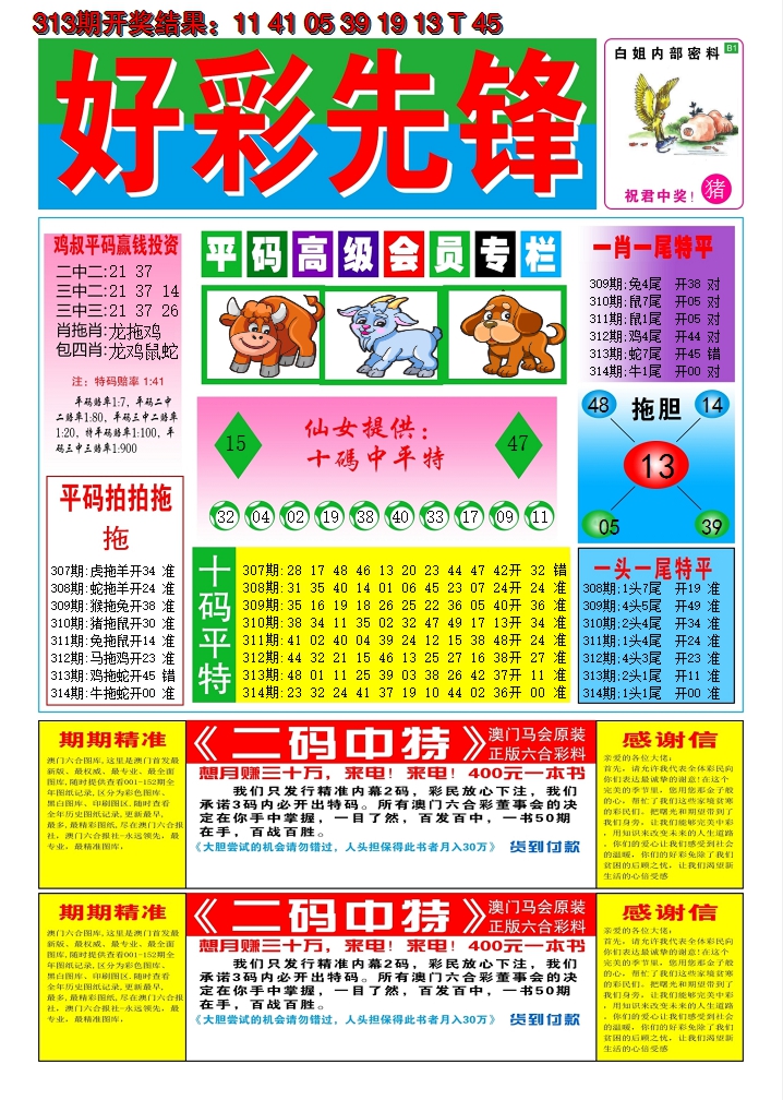 2024314期好彩先锋D