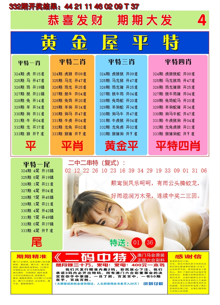 2024333期澳门黄金屋D