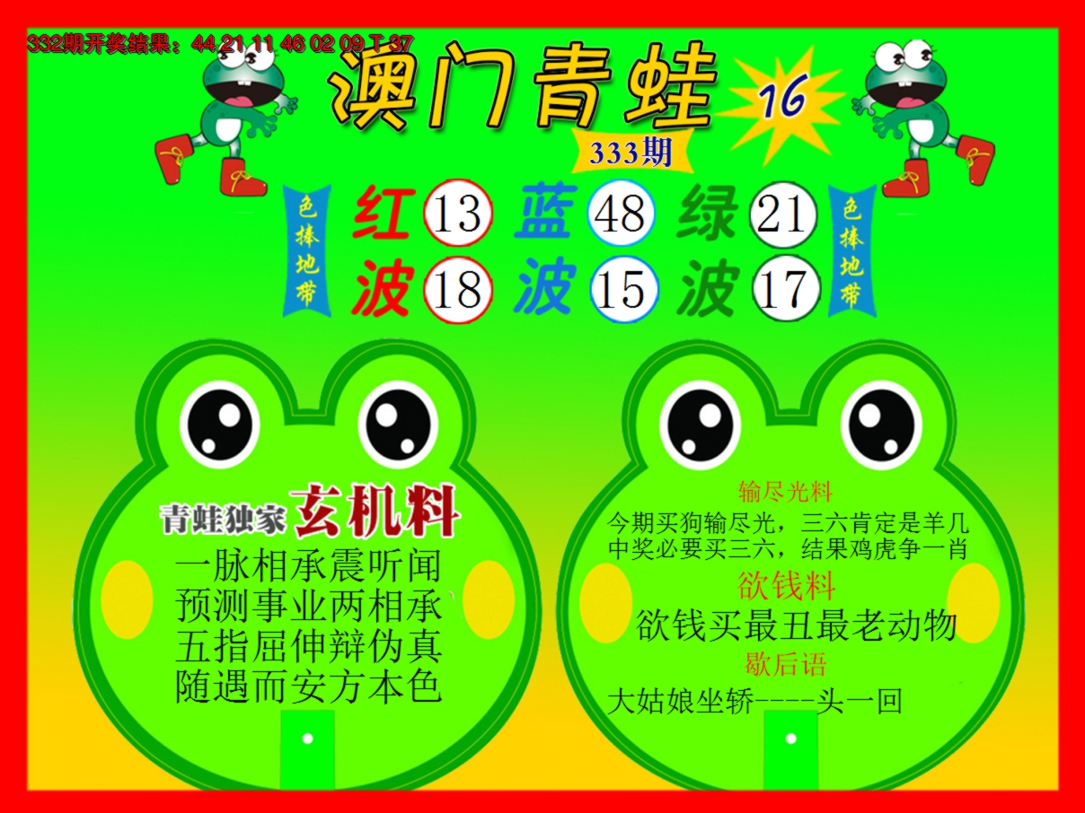 2024333期青蛙系列16